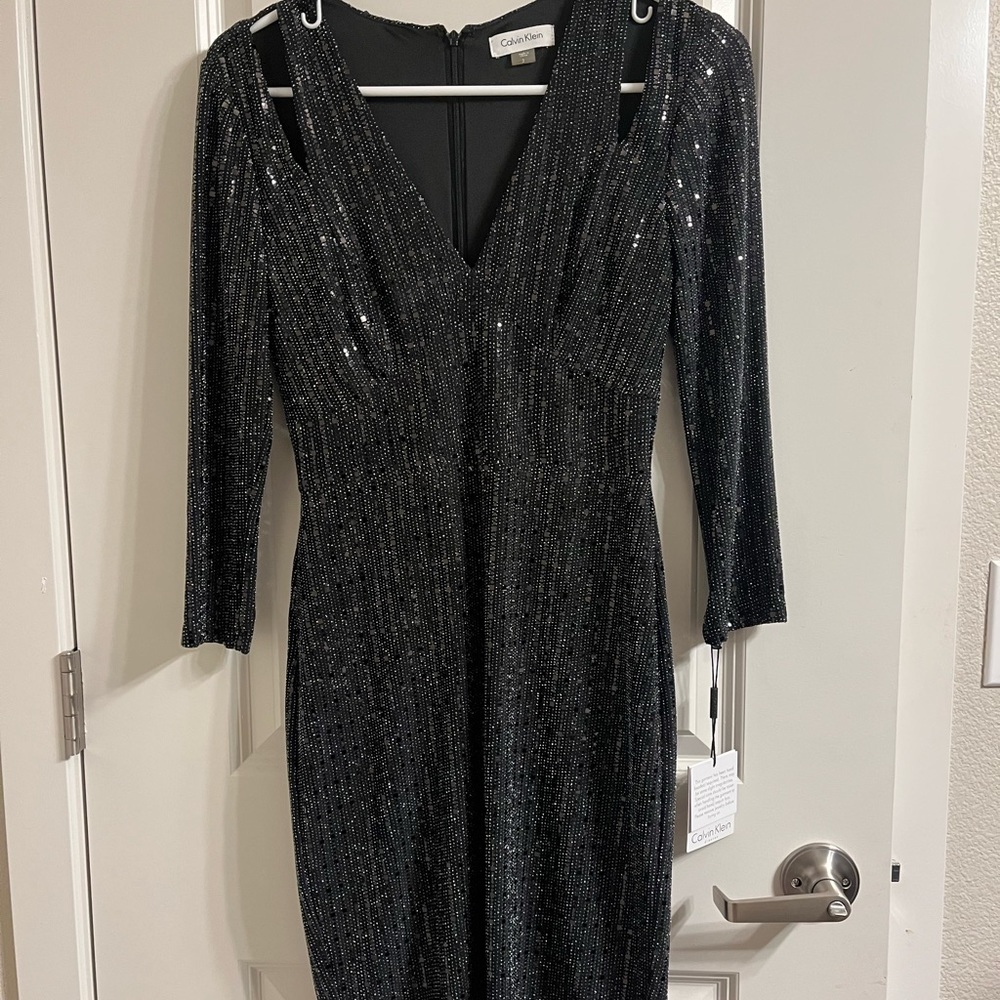 Calvin Klein sequin dress NWT